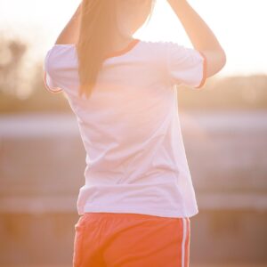 portrait, sunset, beauty, young women, physical education, nature, figure